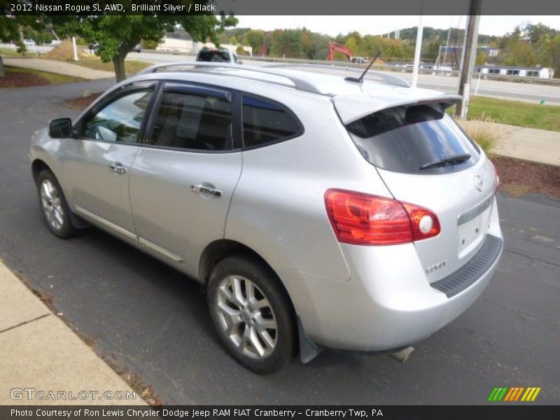 Brilliant Silver / Black 2012 Nissan Rogue SL AWD