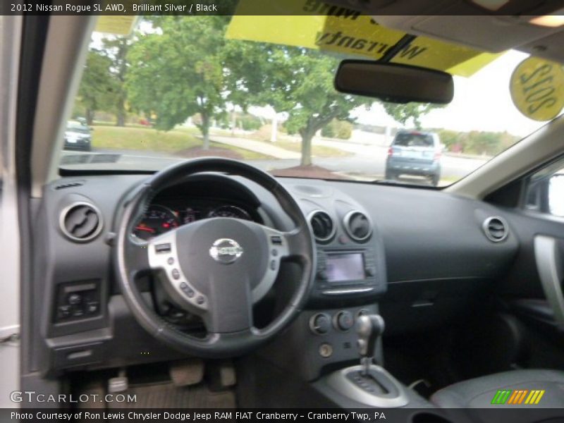 Brilliant Silver / Black 2012 Nissan Rogue SL AWD