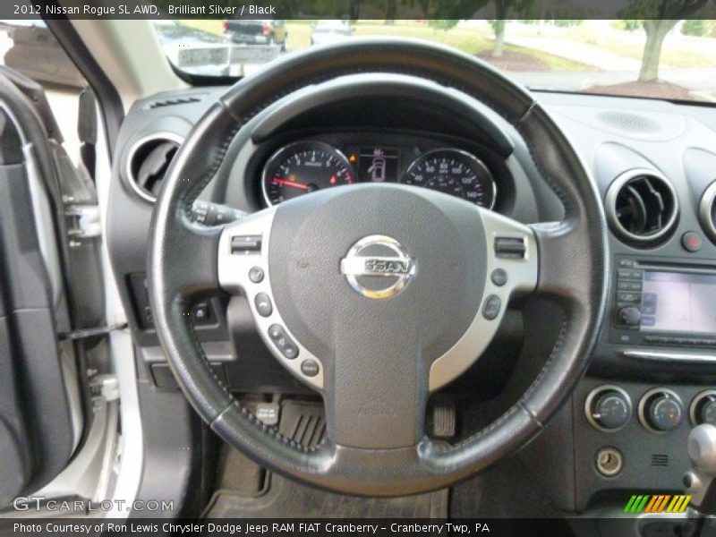 Brilliant Silver / Black 2012 Nissan Rogue SL AWD