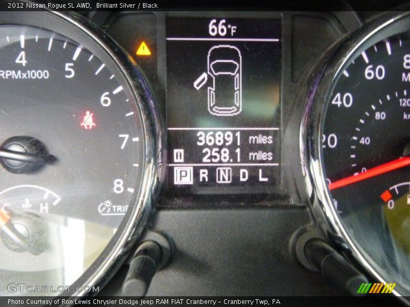 Brilliant Silver / Black 2012 Nissan Rogue SL AWD