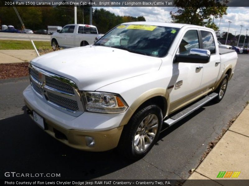 Bright White / Longhorn Black/Cattle Tan 2014 Ram 1500 Laramie Longhorn Crew Cab 4x4