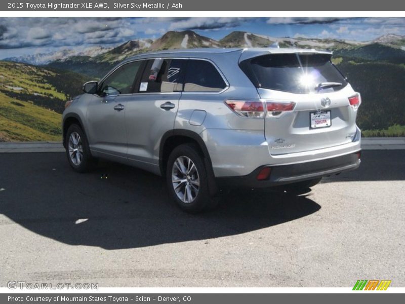 Silver Sky Metallic / Ash 2015 Toyota Highlander XLE AWD