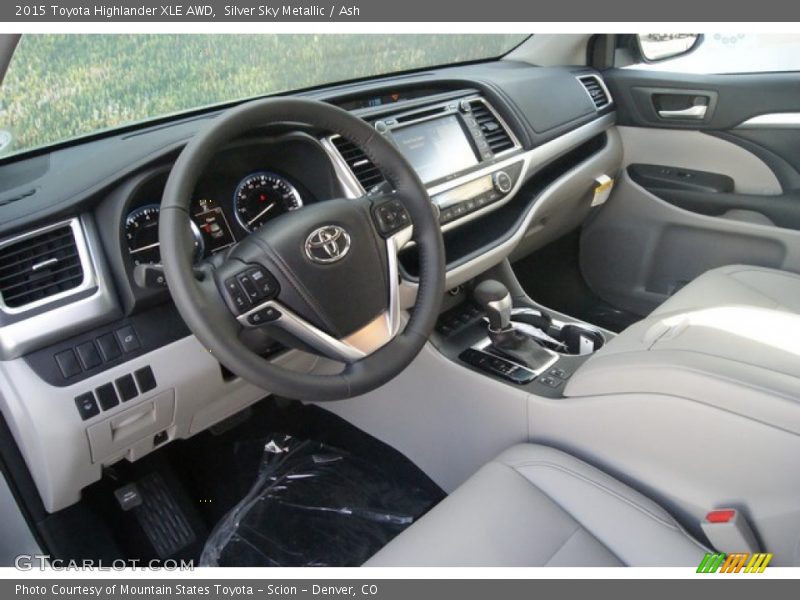 Silver Sky Metallic / Ash 2015 Toyota Highlander XLE AWD