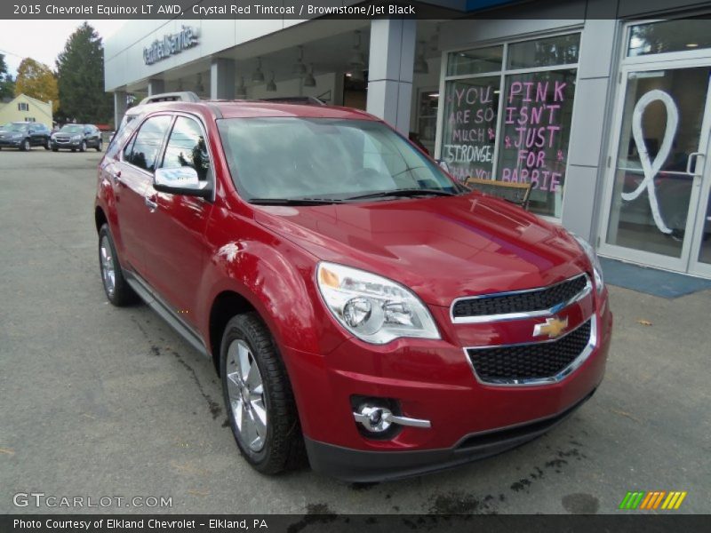 Crystal Red Tintcoat / Brownstone/Jet Black 2015 Chevrolet Equinox LT AWD
