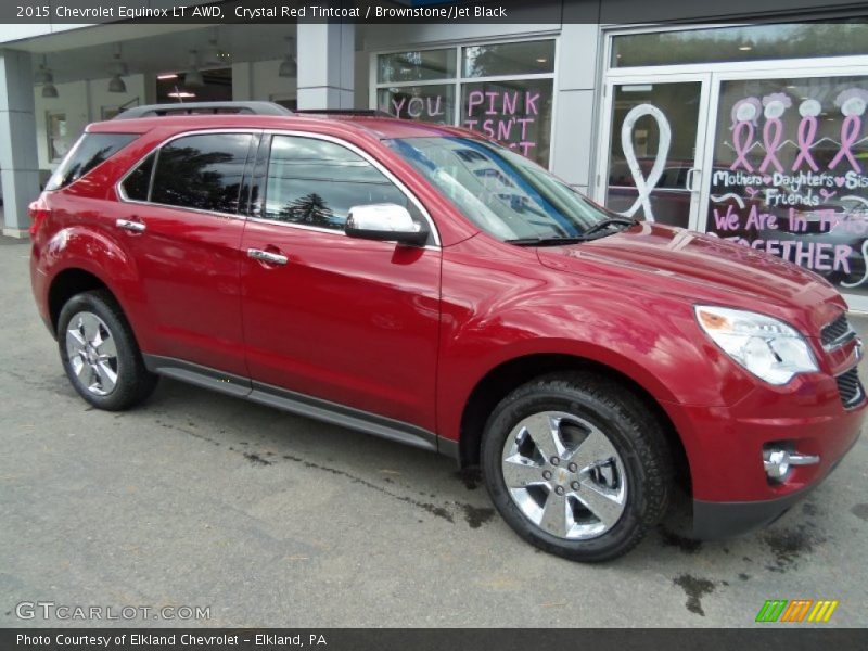 Crystal Red Tintcoat / Brownstone/Jet Black 2015 Chevrolet Equinox LT AWD