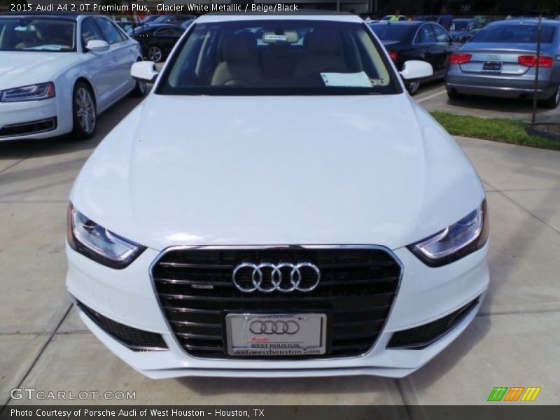 Glacier White Metallic / Beige/Black 2015 Audi A4 2.0T Premium Plus