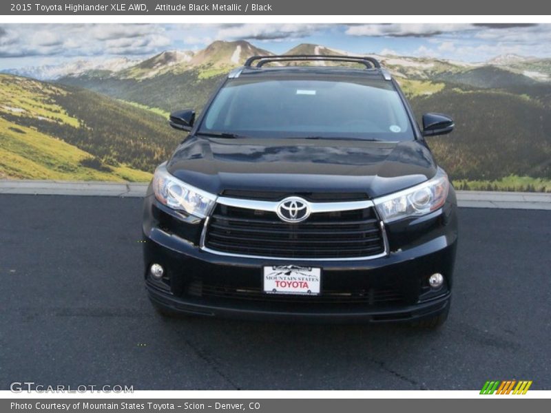 Attitude Black Metallic / Black 2015 Toyota Highlander XLE AWD