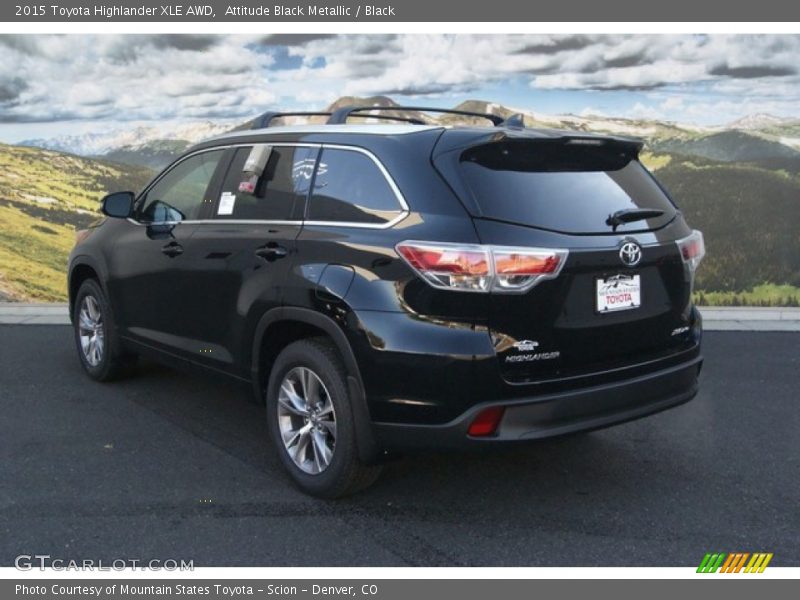 Attitude Black Metallic / Black 2015 Toyota Highlander XLE AWD