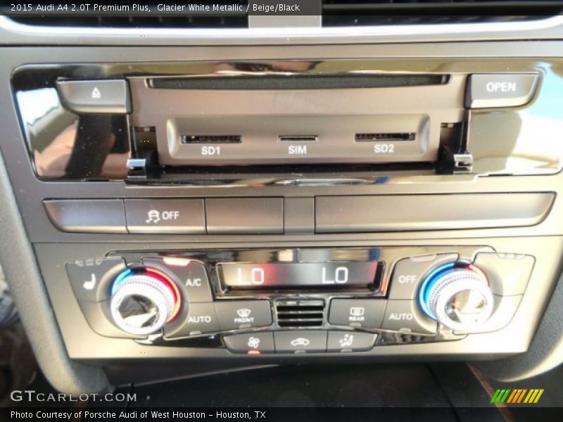 Glacier White Metallic / Beige/Black 2015 Audi A4 2.0T Premium Plus