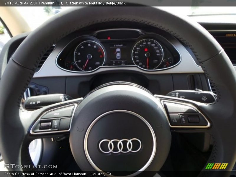 Glacier White Metallic / Beige/Black 2015 Audi A4 2.0T Premium Plus