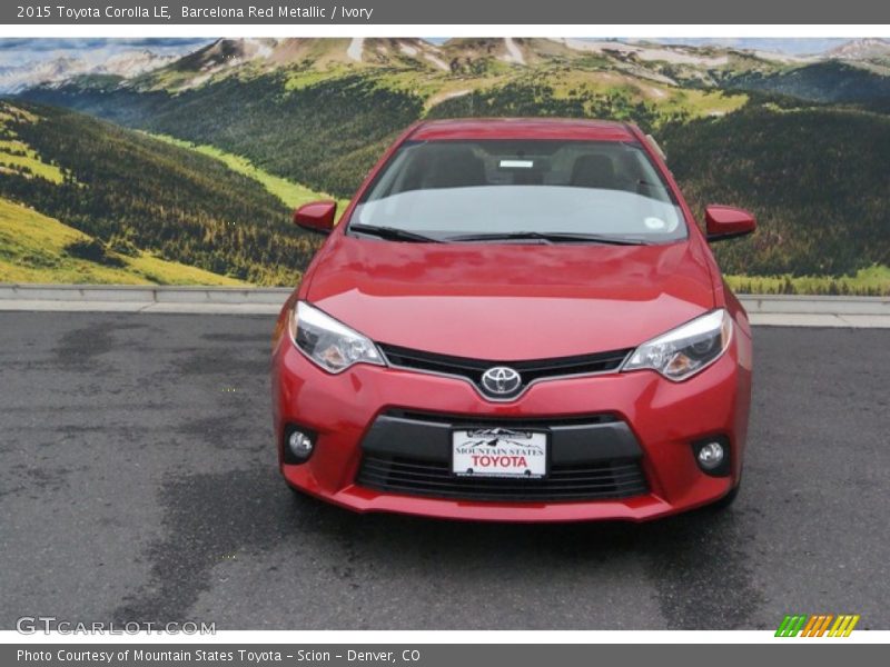 Barcelona Red Metallic / Ivory 2015 Toyota Corolla LE