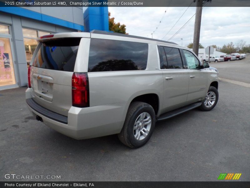 Champagne Silver Metallic / Cocoa/Dune 2015 Chevrolet Suburban LS 4WD