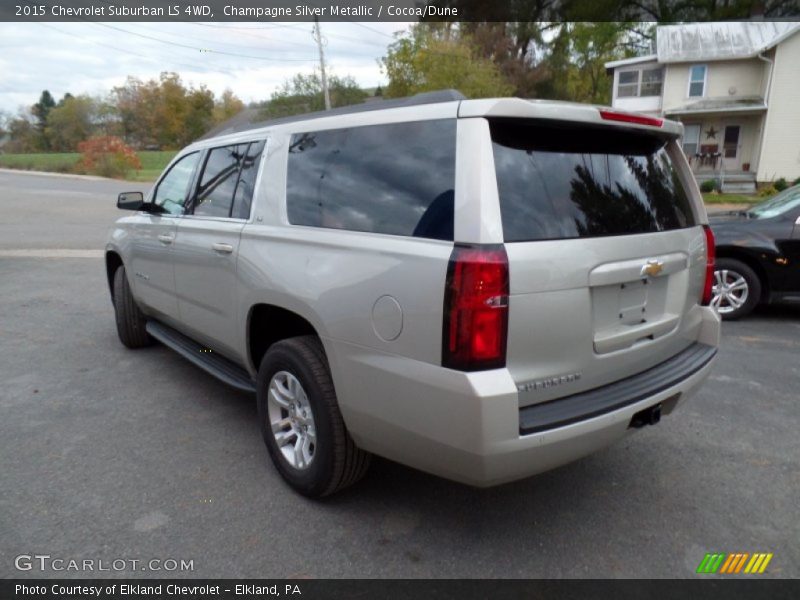 Champagne Silver Metallic / Cocoa/Dune 2015 Chevrolet Suburban LS 4WD