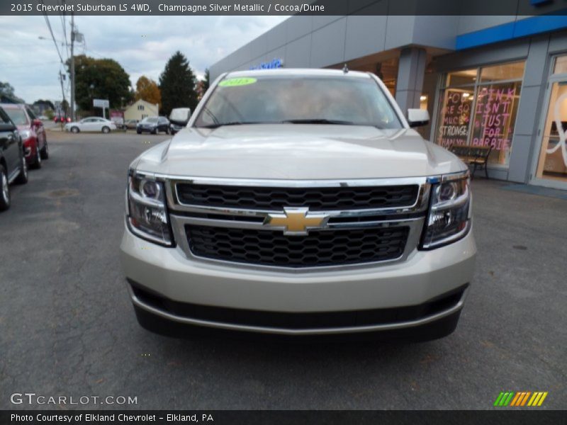 Champagne Silver Metallic / Cocoa/Dune 2015 Chevrolet Suburban LS 4WD