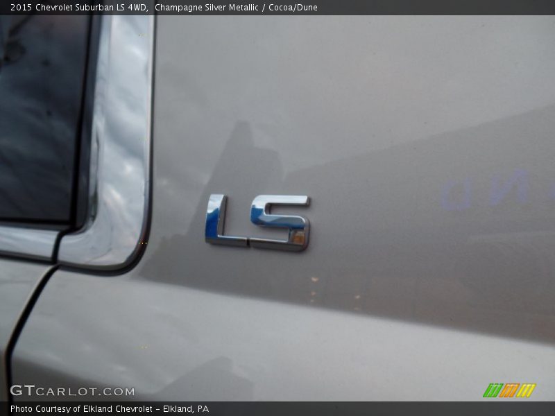 Champagne Silver Metallic / Cocoa/Dune 2015 Chevrolet Suburban LS 4WD