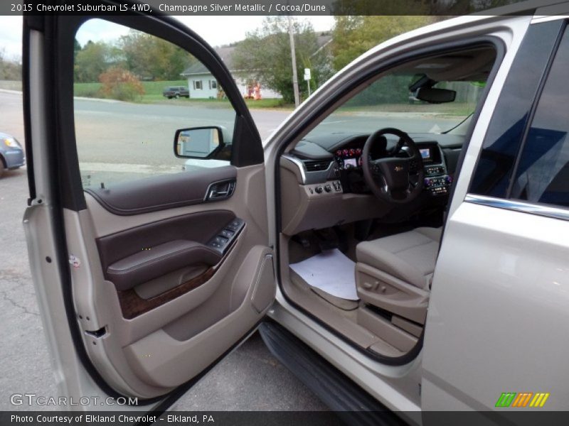 Champagne Silver Metallic / Cocoa/Dune 2015 Chevrolet Suburban LS 4WD