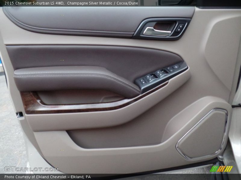 Champagne Silver Metallic / Cocoa/Dune 2015 Chevrolet Suburban LS 4WD