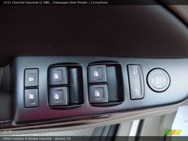 Champagne Silver Metallic / Cocoa/Dune 2015 Chevrolet Suburban LS 4WD
