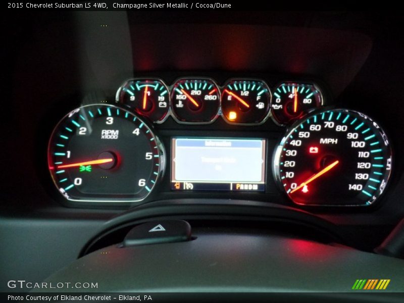 Champagne Silver Metallic / Cocoa/Dune 2015 Chevrolet Suburban LS 4WD