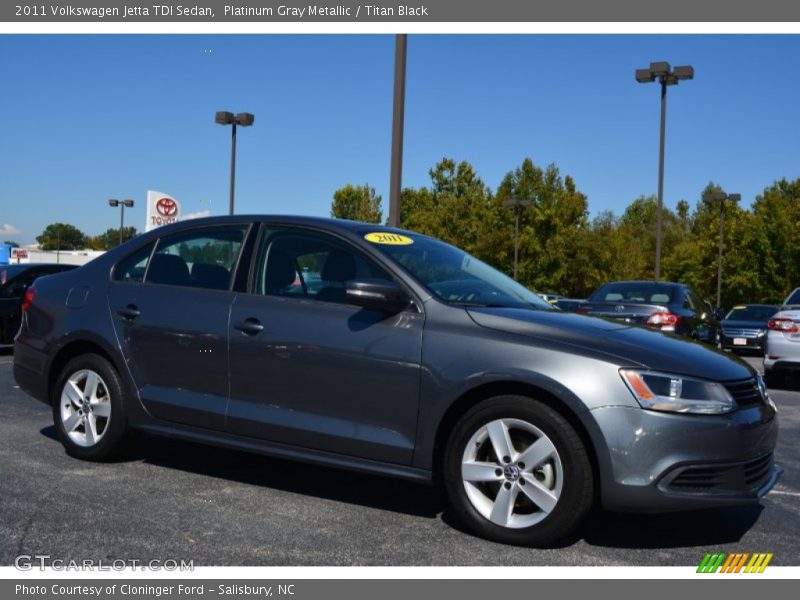 Platinum Gray Metallic / Titan Black 2011 Volkswagen Jetta TDI Sedan