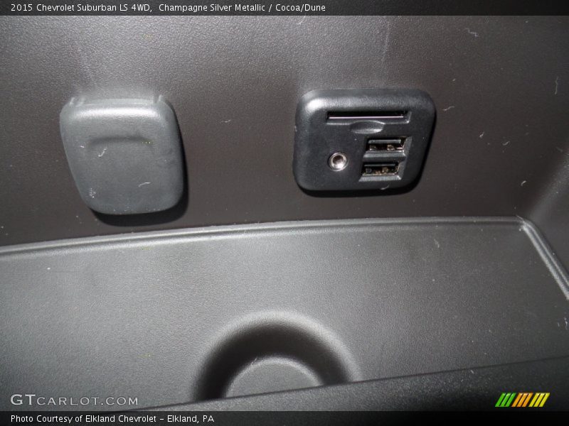 Champagne Silver Metallic / Cocoa/Dune 2015 Chevrolet Suburban LS 4WD