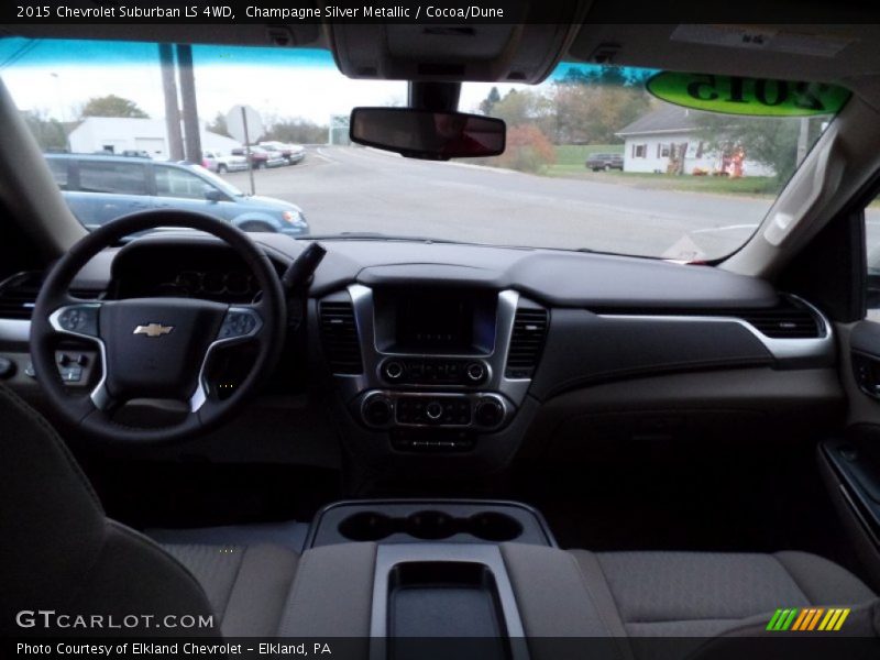 Champagne Silver Metallic / Cocoa/Dune 2015 Chevrolet Suburban LS 4WD