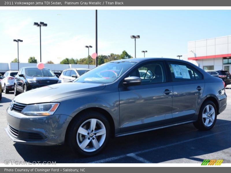 Platinum Gray Metallic / Titan Black 2011 Volkswagen Jetta TDI Sedan