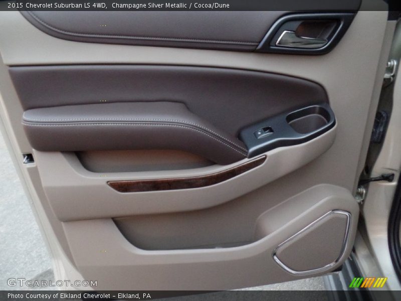 Champagne Silver Metallic / Cocoa/Dune 2015 Chevrolet Suburban LS 4WD