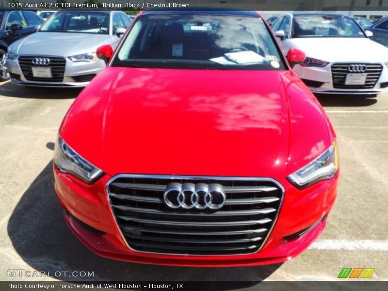 Brilliant Black / Chestnut Brown 2015 Audi A3 2.0 TDI Premium