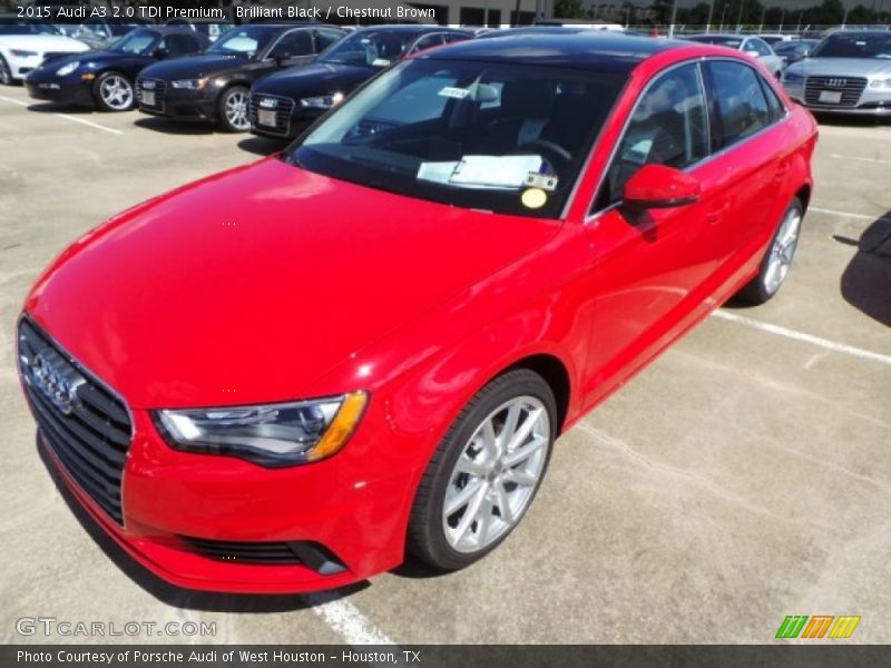 Brilliant Black / Chestnut Brown 2015 Audi A3 2.0 TDI Premium