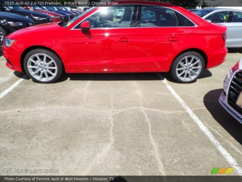 Brilliant Black / Chestnut Brown 2015 Audi A3 2.0 TDI Premium