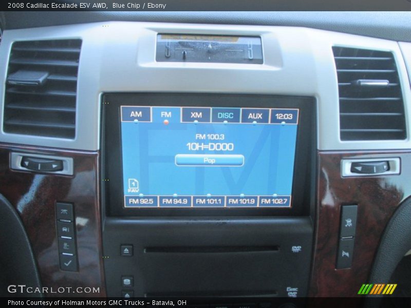 Blue Chip / Ebony 2008 Cadillac Escalade ESV AWD