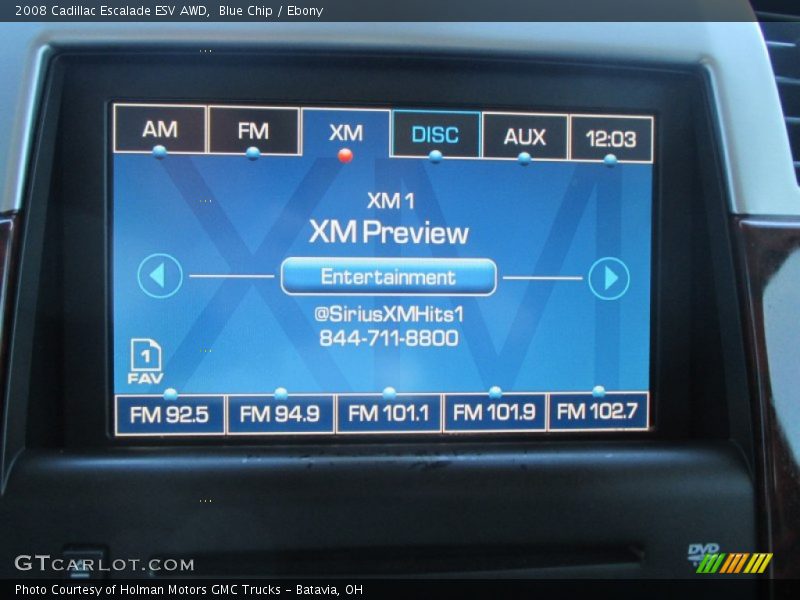 Blue Chip / Ebony 2008 Cadillac Escalade ESV AWD