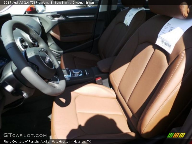 Brilliant Black / Chestnut Brown 2015 Audi A3 2.0 TDI Premium