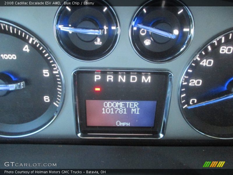 Blue Chip / Ebony 2008 Cadillac Escalade ESV AWD