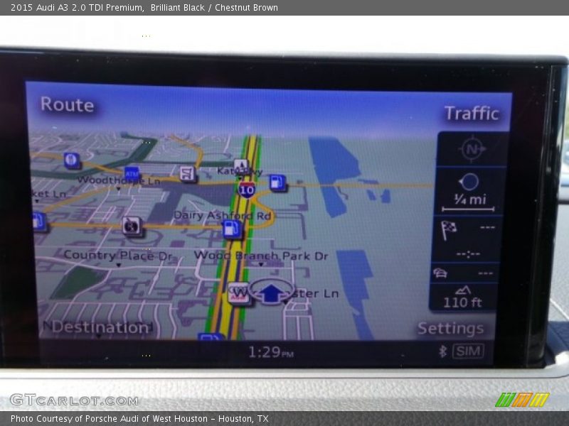 Brilliant Black / Chestnut Brown 2015 Audi A3 2.0 TDI Premium