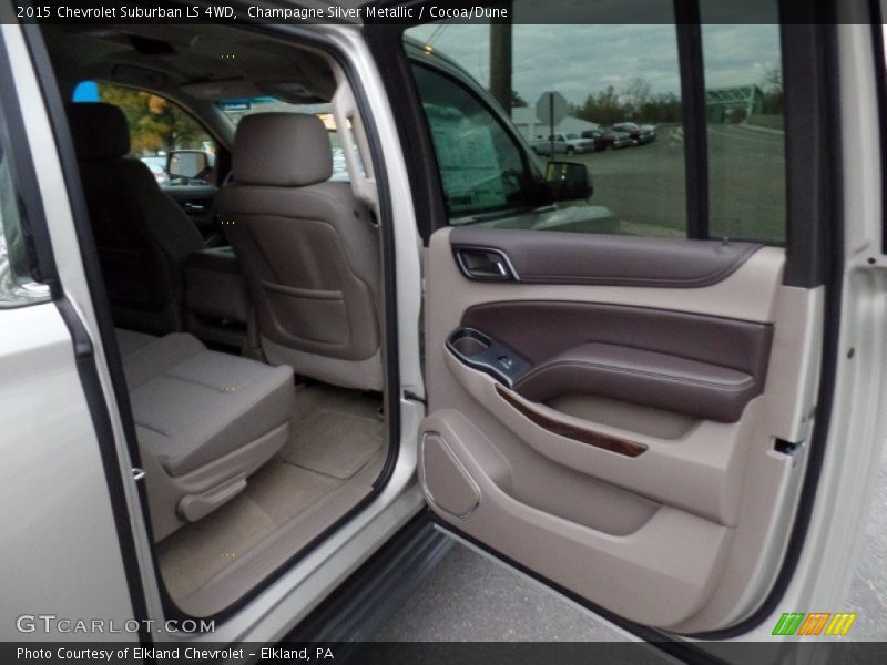 Champagne Silver Metallic / Cocoa/Dune 2015 Chevrolet Suburban LS 4WD