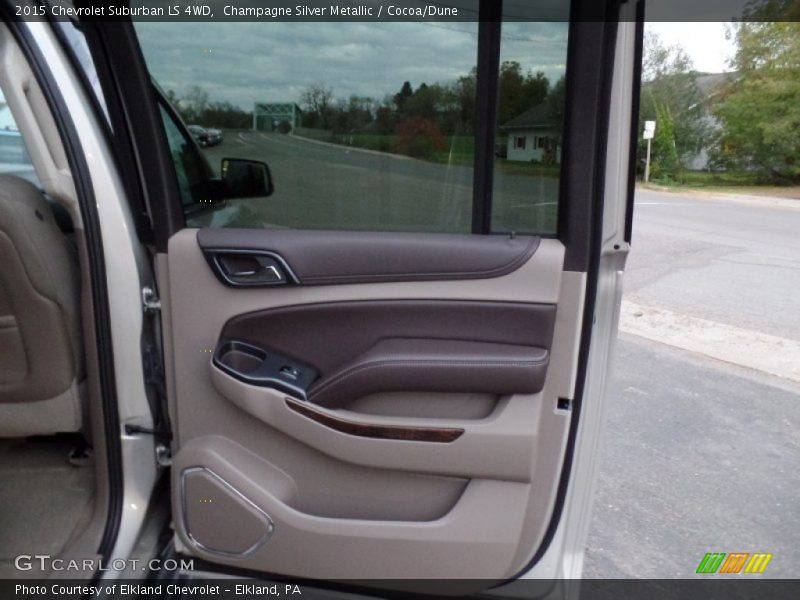 Champagne Silver Metallic / Cocoa/Dune 2015 Chevrolet Suburban LS 4WD