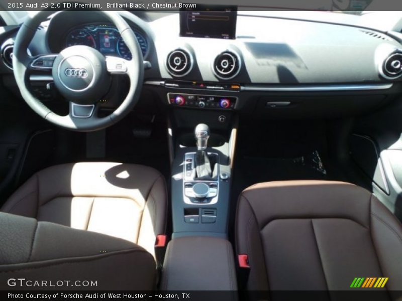 Brilliant Black / Chestnut Brown 2015 Audi A3 2.0 TDI Premium