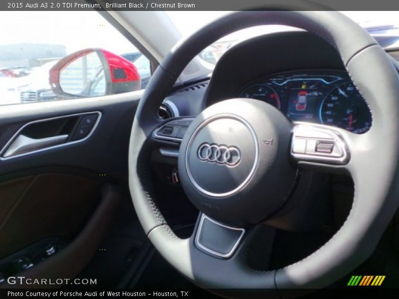 Brilliant Black / Chestnut Brown 2015 Audi A3 2.0 TDI Premium