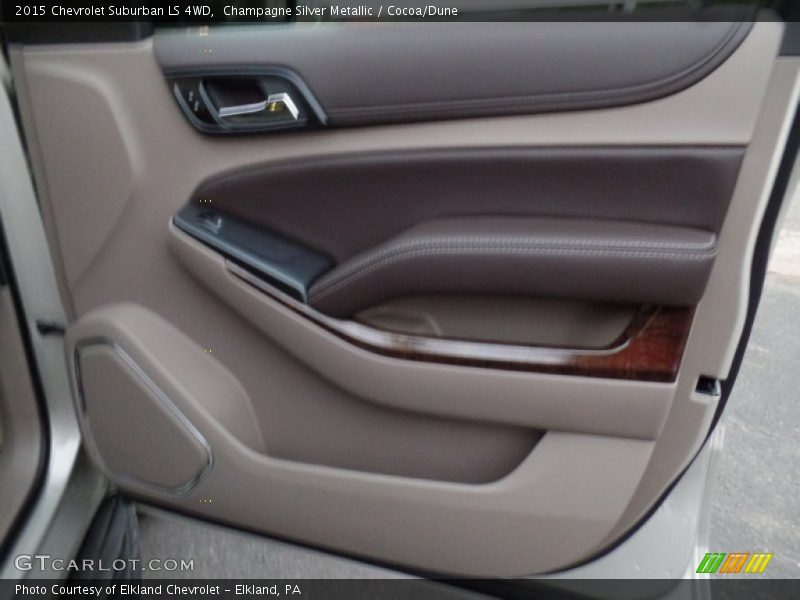 Champagne Silver Metallic / Cocoa/Dune 2015 Chevrolet Suburban LS 4WD