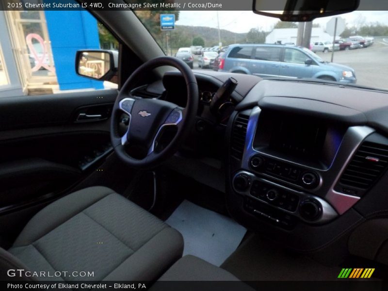 Champagne Silver Metallic / Cocoa/Dune 2015 Chevrolet Suburban LS 4WD