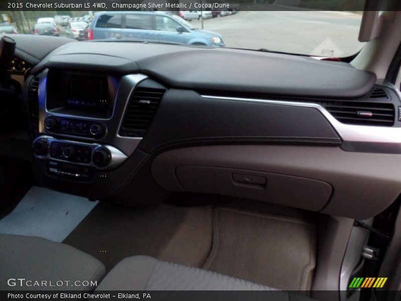 Champagne Silver Metallic / Cocoa/Dune 2015 Chevrolet Suburban LS 4WD