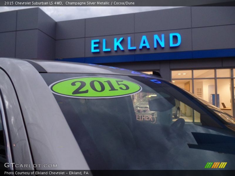 Champagne Silver Metallic / Cocoa/Dune 2015 Chevrolet Suburban LS 4WD
