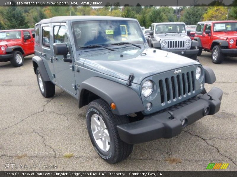 Anvil / Black 2015 Jeep Wrangler Unlimited Sport S 4x4