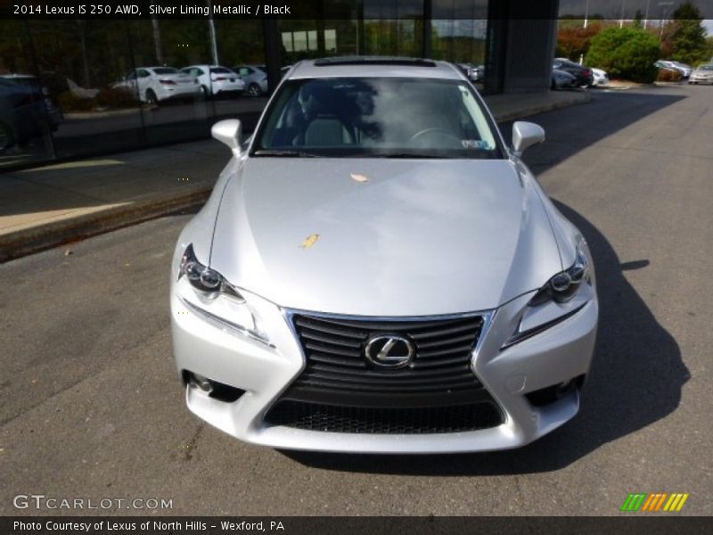 Silver Lining Metallic / Black 2014 Lexus IS 250 AWD