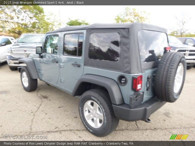 Anvil / Black 2015 Jeep Wrangler Unlimited Sport S 4x4