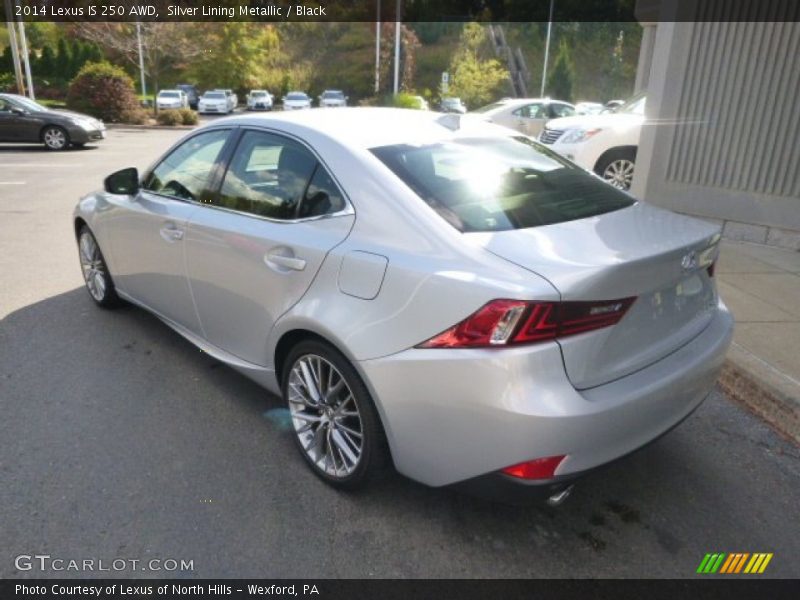Silver Lining Metallic / Black 2014 Lexus IS 250 AWD