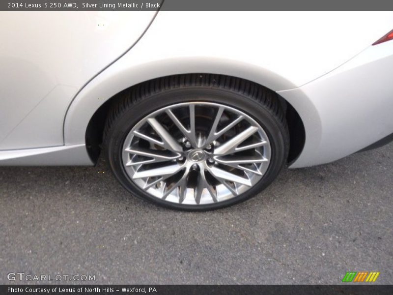 Silver Lining Metallic / Black 2014 Lexus IS 250 AWD