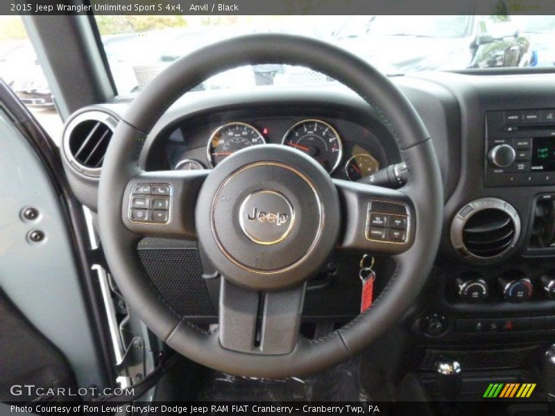 Anvil / Black 2015 Jeep Wrangler Unlimited Sport S 4x4